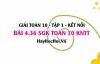 Bài 4.36 SGK Toán 10 tập 1 Kết nối tri thức